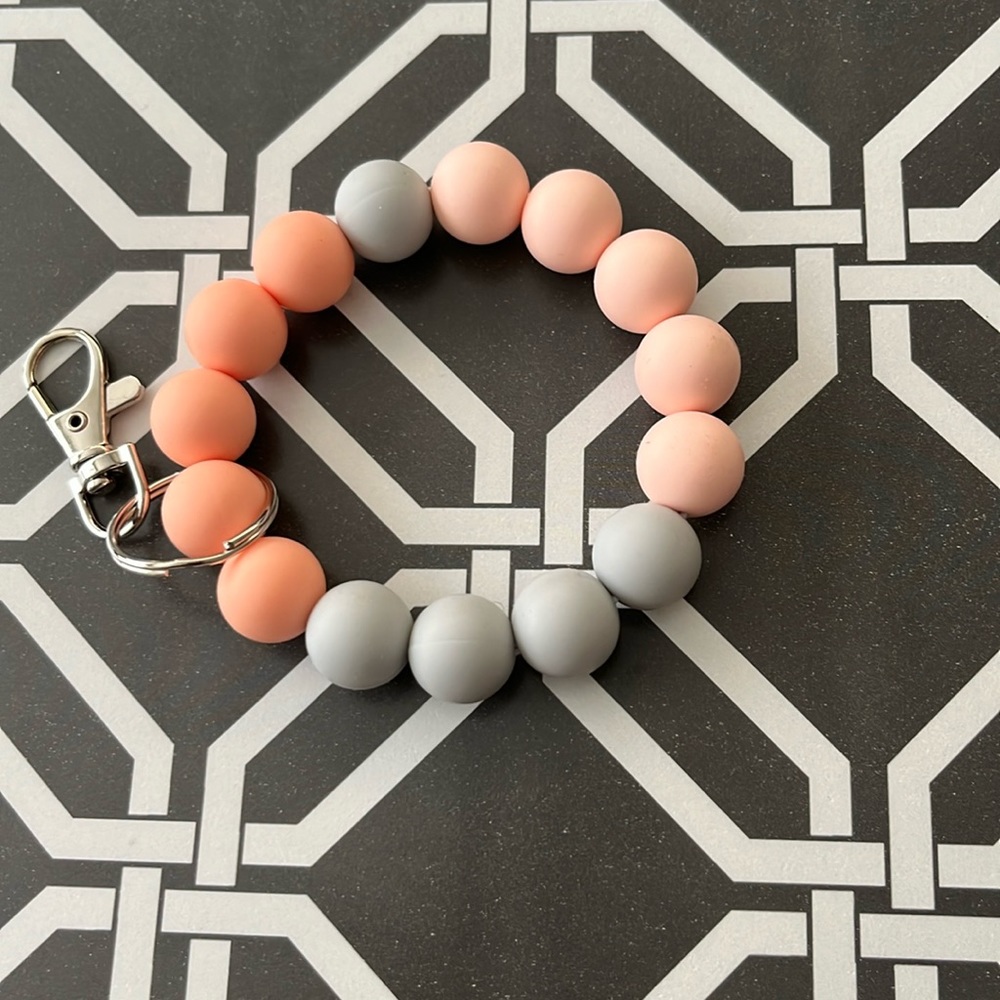 Silicone Bead Keychain Wristlet